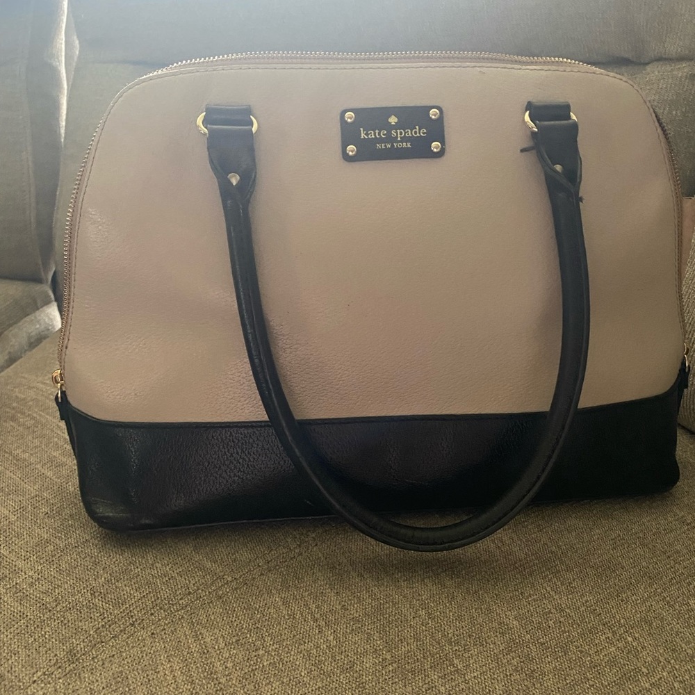Kate Spade black and beige handle bag